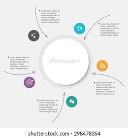 Vector colorful info graphics for your business presentations. Can be used for info graphics, graphic or website layout vector, numbered banners, diagram, horizontal cutout lines, web design.
