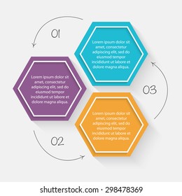 Vector colorful info graphics for your business presentations. Can be used for info graphics, graphic or website layout vector, numbered banners, diagram, horizontal cutout lines, web design.