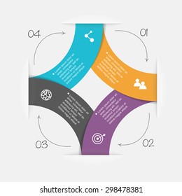 Vector colorful info graphics for your business presentations. Can be used for info graphics, graphic or website layout vector, numbered banners, diagram, horizontal cutout lines, web design.
