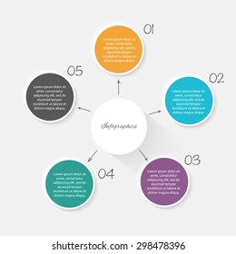 Vector colorful info graphics for your business presentations. Can be used for info graphics, graphic or website layout vector, numbered banners, diagram, horizontal cutout lines, web design.