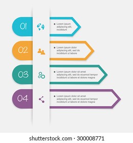 Vector colorful info graphics for your business presentations. Can be used for info graphics, graphic or website layout vector, numbered banners, diagram, horizontal cutout lines, web design.