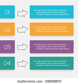 Vector colorful info graphics for your business presentations. Can be used for info graphics, graphic or website layout vector, numbered banners, diagram, horizontal cutout lines, web design.