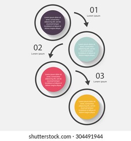 Vector colorful info graphics for your business presentations. Can be used for info graphics, graphic or website layout vector, numbered banners, diagram, horizontal cutout lines, web design.