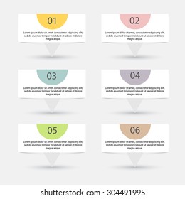 Vector colorful info graphics for your business presentations. Can be used for info graphics, graphic or website layout vector, numbered banners, diagram, horizontal cutout lines, web design.
