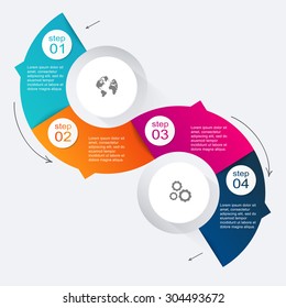 Vector colorful info graphics for your business presentations. Can be used for info graphics, graphic or website layout vector, numbered banners, diagram, horizontal cutout lines, web design.