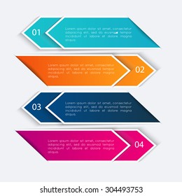 Vector colorful info graphics for your business presentations. Can be used for info graphics, graphic or website layout vector, numbered banners, diagram, horizontal cutout lines, web design.
