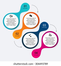 Vector colorful info graphics for your business presentations. Can be used for info graphics, graphic or website layout vector, numbered banners, diagram, horizontal cutout lines, web design.
