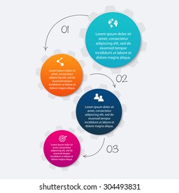 Vector colorful info graphics for your business presentations. Can be used for info graphics, graphic or website layout vector, numbered banners, diagram, horizontal cutout lines, web design.