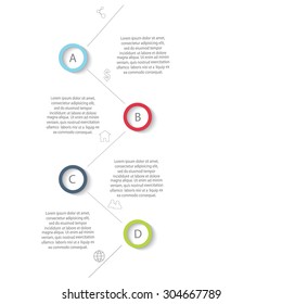 Vector colorful info graphics for your business presentations. Can be used for info graphics, graphic or website layout vector, numbered banners, diagram, horizontal cutout lines, web design.