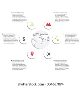 Vector colorful info graphics for your business presentations. Can be used for info graphics, graphic or website layout vector, numbered banners, diagram, horizontal cutout lines, web design.