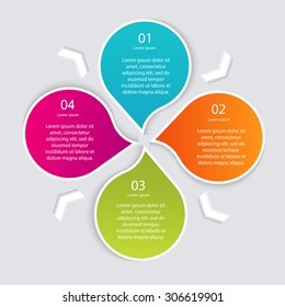 Vector colorful info graphics for your business presentations. Can be used for info graphics, graphic or website layout vector, numbered banners, diagram, horizontal cutout lines, web design.
