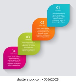 Vector colorful info graphics for your business presentations. Can be used for info graphics, graphic or website layout vector, numbered banners, diagram, horizontal cutout lines, web design.