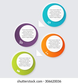 Vector colorful info graphics for your business presentations. Can be used for info graphics, graphic or website layout vector, numbered banners, diagram, horizontal cutout lines, web design.
