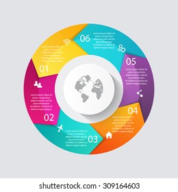 Vector colorful info graphics for your business presentations. Can be used for info graphics, graphic or website layout vector, numbered banners, diagram, horizontal cutout lines, web design.