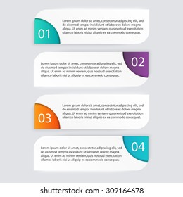 Vector colorful info graphics for your business presentations. Can be used for info graphics, graphic or website layout vector, numbered banners, diagram, horizontal cutout lines, web design.