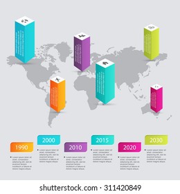 Vector colorful info graphics for your business presentations. Can be used for info graphics, graphic or website layout vector, numbered banners, diagram, horizontal cutout lines, web design.