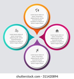 Vector colorful info graphics for your business presentations. Can be used for info graphics, graphic or website layout vector, numbered banners, diagram, horizontal cutout lines, web design.