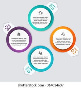 Vector colorful info graphics for your business presentations. Can be used for info graphics, graphic or website layout vector, numbered banners, diagram, horizontal cutout lines, web design.