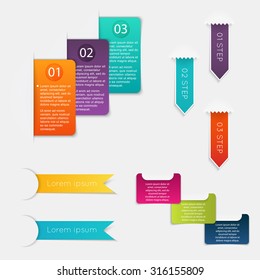 Vector colorful info graphics for your business presentations. Can be used for info graphics, graphic or website layout vector, numbered banners, diagram, horizontal cutout lines, web design.
