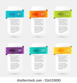 Vector colorful info graphics for your business presentations. Can be used for info graphics, graphic or website layout vector, numbered banners, diagram, horizontal cutout lines, web design.
