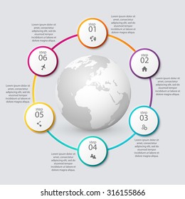 Vector colorful info graphics for your business presentations. Can be used for info graphics, graphic or website layout vector, numbered banners, diagram, horizontal cutout lines, web design.
