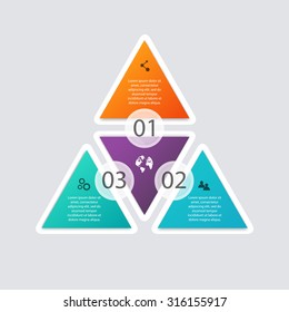 Vector colorful info graphics for your business presentations. Can be used for info graphics, graphic or website layout vector, numbered banners, diagram, horizontal cutout lines, web design.
