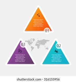 Vector colorful info graphics for your business presentations. Can be used for info graphics, graphic or website layout vector, numbered banners, diagram, horizontal cutout lines, web design.