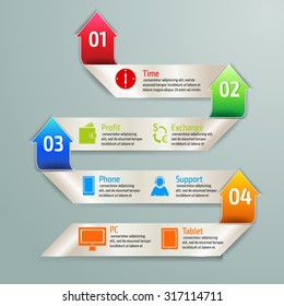 Vector colorful info graphics for your business presentations. Can be used for info graphics, graphic or website layout vector, numbered banners, diagram, web design.