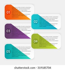 Vector colorful info graphics for your business presentations. Can be used for info graphics, graphic or website layout vector, numbered banners, diagram, horizontal cutout lines, web design.