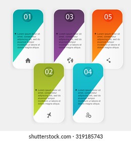 Vector colorful info graphics for your business presentations. Can be used for info graphics, graphic or website layout vector, numbered banners, diagram, horizontal cutout lines, web design.