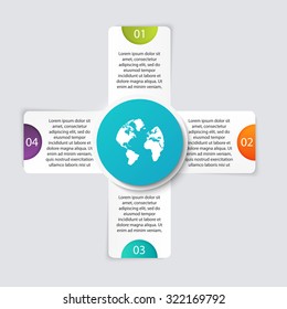 Vector colorful info graphics for your business presentations. Can be used for info graphics, graphic or website layout vector, numbered banners, diagram, horizontal cutout lines, web design.
