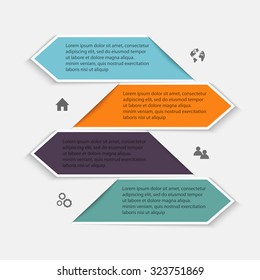 Vector colorful info graphics for your business presentations. Can be used for info graphics, graphic or website layout vector, numbered banners, diagram, horizontal cutout lines, web design.
