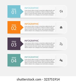 Vector colorful info graphics for your business presentations. Can be used for info graphics, graphic or website layout vector, numbered banners, diagram, horizontal cutout lines, web design.