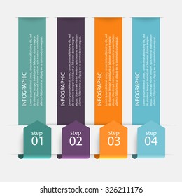 Vector colorful info graphics for your business presentations. Can be used for info graphics, graphic or website layout vector, numbered banners, diagram, horizontal cutout lines, web design.
