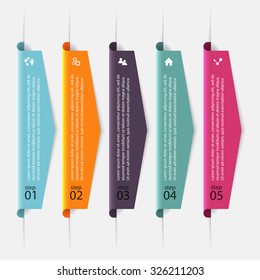 Vector colorful info graphics for your business presentations. Can be used for info graphics, graphic or website layout vector, numbered banners, diagram, horizontal cutout lines, web design.