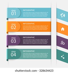Vector colorful info graphics for your business presentations. Can be used for info graphics, graphic or website layout vector, numbered banners, diagram, horizontal cutout lines, web design.
