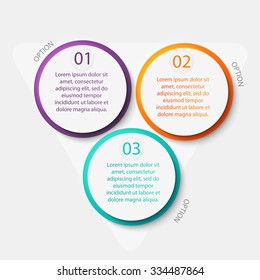 Vector colorful info graphics for your business presentations. Can be used for info graphics, graphic or website layout vector, numbered banners, diagram, horizontal cutout lines, web design.