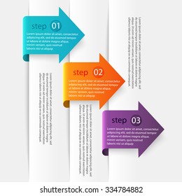 Vector colorful info graphics for your business presentations. Can be used for info graphics, graphic or website layout vector, numbered banners, diagram, horizontal cutout lines, web design.