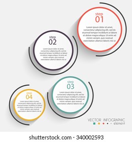 Vector colorful info graphics for your business presentations. Can be used for info graphics, graphic or website layout vector, numbered banners, diagram, horizontal cutout lines, web design.