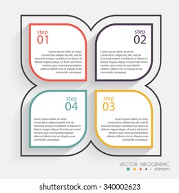 Vector colorful info graphics for your business presentations. Can be used for info graphics, graphic or website layout vector, numbered banners, diagram, horizontal cutout lines, web design.
