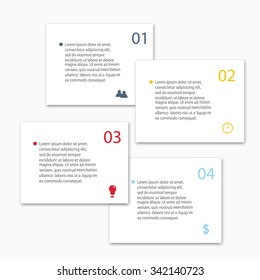 Vector colorful info graphics for your business presentations. Can be used for info graphics, graphic or website layout vector, numbered banners, diagram, horizontal cutout lines, web design.
