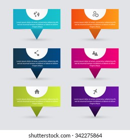Vector colorful info graphics for your business presentations. Can be used for info graphics, graphic or website layout vector, numbered banners, diagram, horizontal cutout lines, web design.
