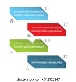 Vector colorful info graphics for your business presentations. Can be used for info graphics, graphic or website layout vector, numbered banners, diagram, horizontal cutout lines, web design.