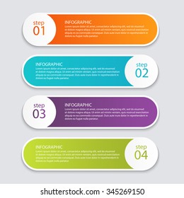 Vector colorful info graphics for your business presentations. Can be used for info graphics, graphic or website layout vector, numbered banners, diagram, horizontal cutout lines, web design. 
