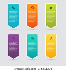 Vector colorful info graphics for your business presentations. Can be used for info graphics, graphic or website layout vector, numbered banners, diagram, horizontal cutout lines, web design. 