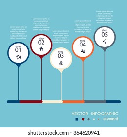 Vector colorful info graphics for your business presentations. Can be used for info graphics, graphic or website layout vector, numbered banners, diagram, horizontal cutout lines, web design.