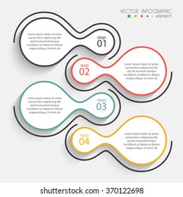 Vector colorful info graphics for your business presentations. Can be used for info graphics, graphic or website layout vector, numbered banners, diagram, horizontal cutout lines, web design.