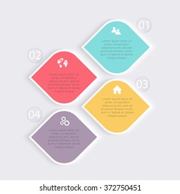 Vector colorful info graphics for your business presentations. Can be used for info graphics, graphic or website layout vector, numbered banners, diagram, horizontal cutout lines, web design.