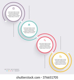 Vector colorful info graphics for your business presentations. Can be used for info graphics, graphic or website layout vector, numbered banners, diagram, horizontal cutout lines, web design.
