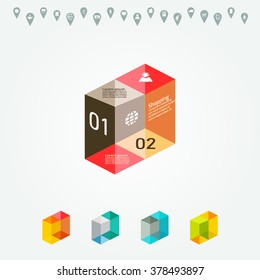 Vector colorful info graphics for your business presentations. Can be used for info graphics, graphic or website layout vector, numbered banners, diagram, web design.